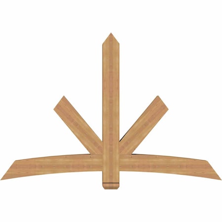 Ekena Millwork Alberta Smooth Timber Gable Bracket, Western Red Cedar, 72"W x 48"H x 5 1/2"D x 5 1/2"F, 16/12 Pitch GBW072X48X0606ALB00SWR